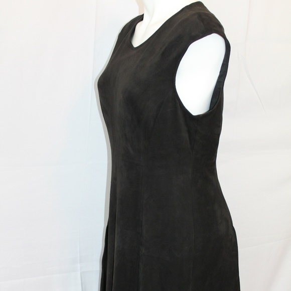 Robe En Daim Noir Plissée The Limited - Taille 2X (20/22) - Neuf Avec étiquettes